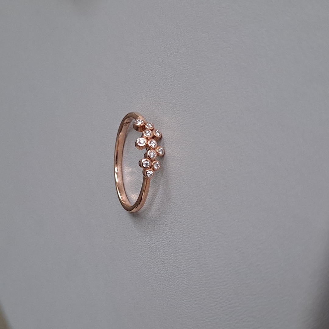 Sofer 14k Rose Gold Scattered Diamonds Ring